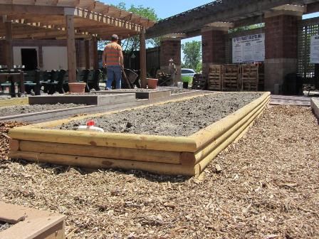 Learning Garden 7 Raised Beds, Build Raised Garden Bed Landscape Timbers