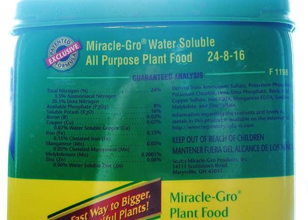 Miracle Gro Water Soluble